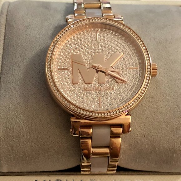 Sofie Quartz Crystal Rose Gold Dial Ladies Watch - Picture 3 of 3